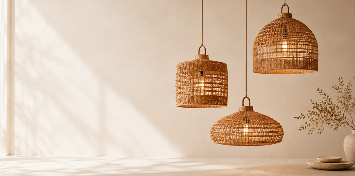 Hanging Rattan Lights
